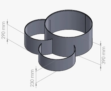 390mm 3 tiered planter rings